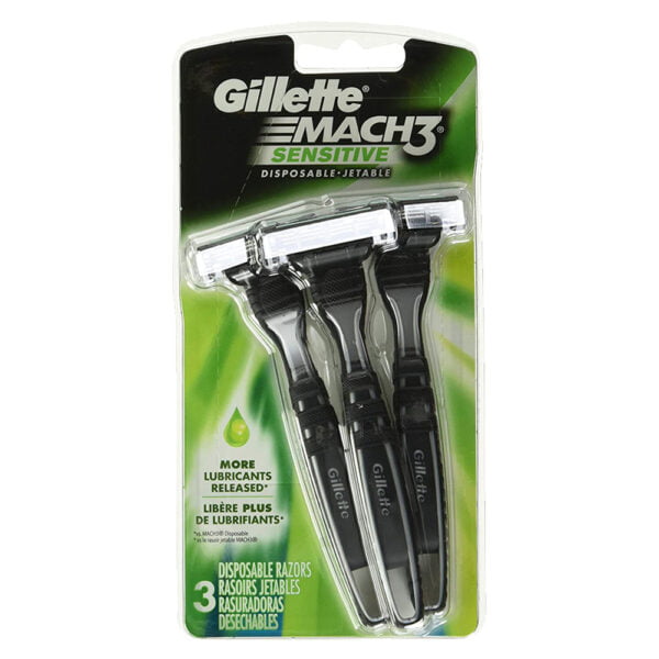 Gillette Mach 3 Disposable Razors Sensitive 3 Cartridges