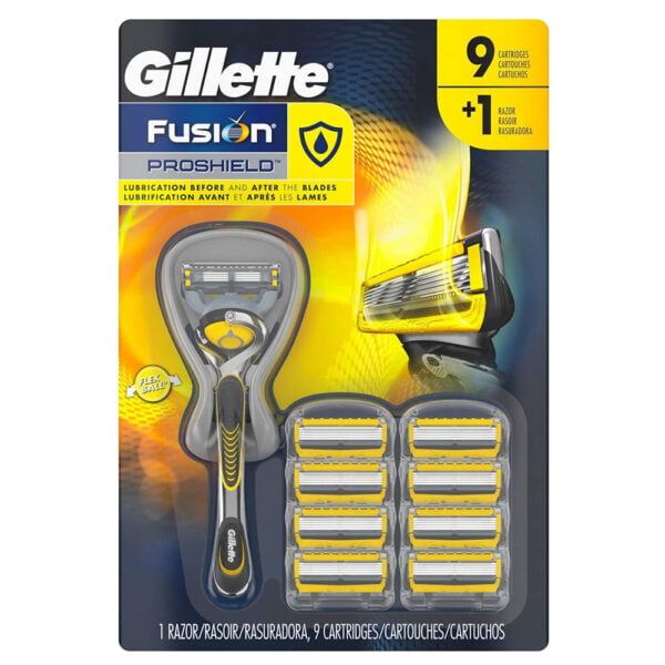 Gillette Fusion Proshield Razor 9 Cartridges