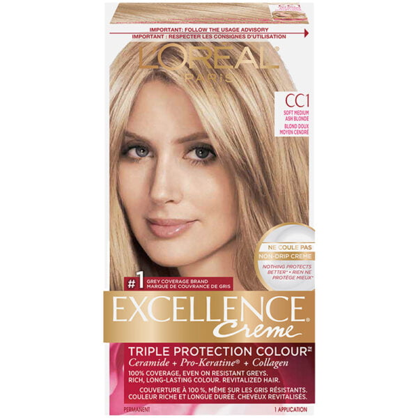 Loreal Hair Color Excellence Creme CC1 Soft Medium Ash Blonde