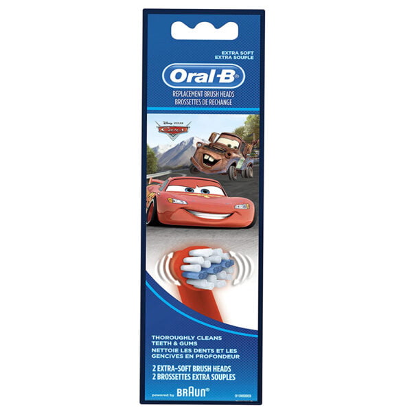 Oral B Disney and Pixar's Cars Power Toothbrush Soft 2 Count