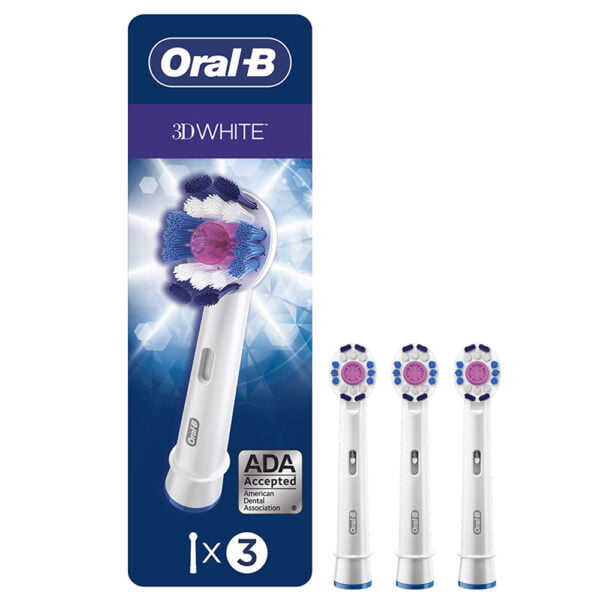 Oral B Electric Brush Heads Refill 3D White 3 Count