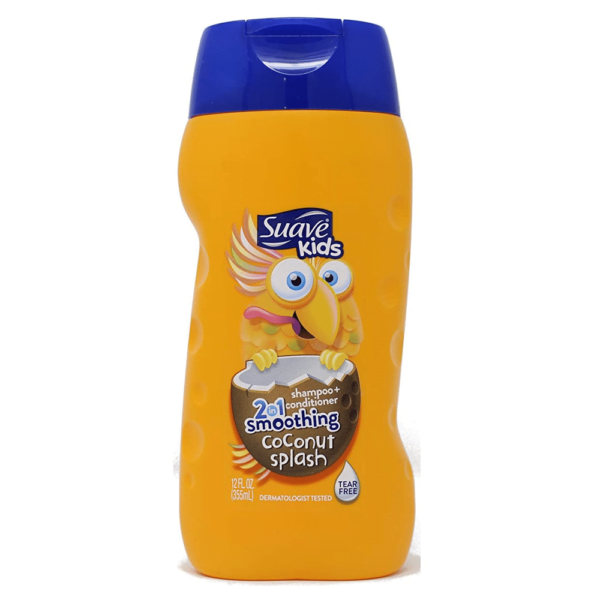 Suave Shampoo Kids 355ml 2 in 1 Smoothing Coconut Splash