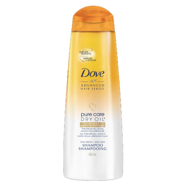 Dove Dry Oil Shampoo 355ml Advanced Hair Series Pure Care