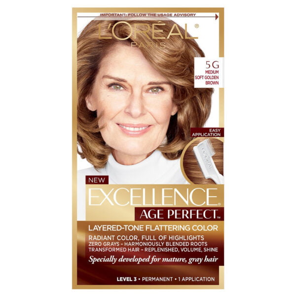 Loreal Hair Color Excellence Age Perfect 5G Medium Soft Golden Brown