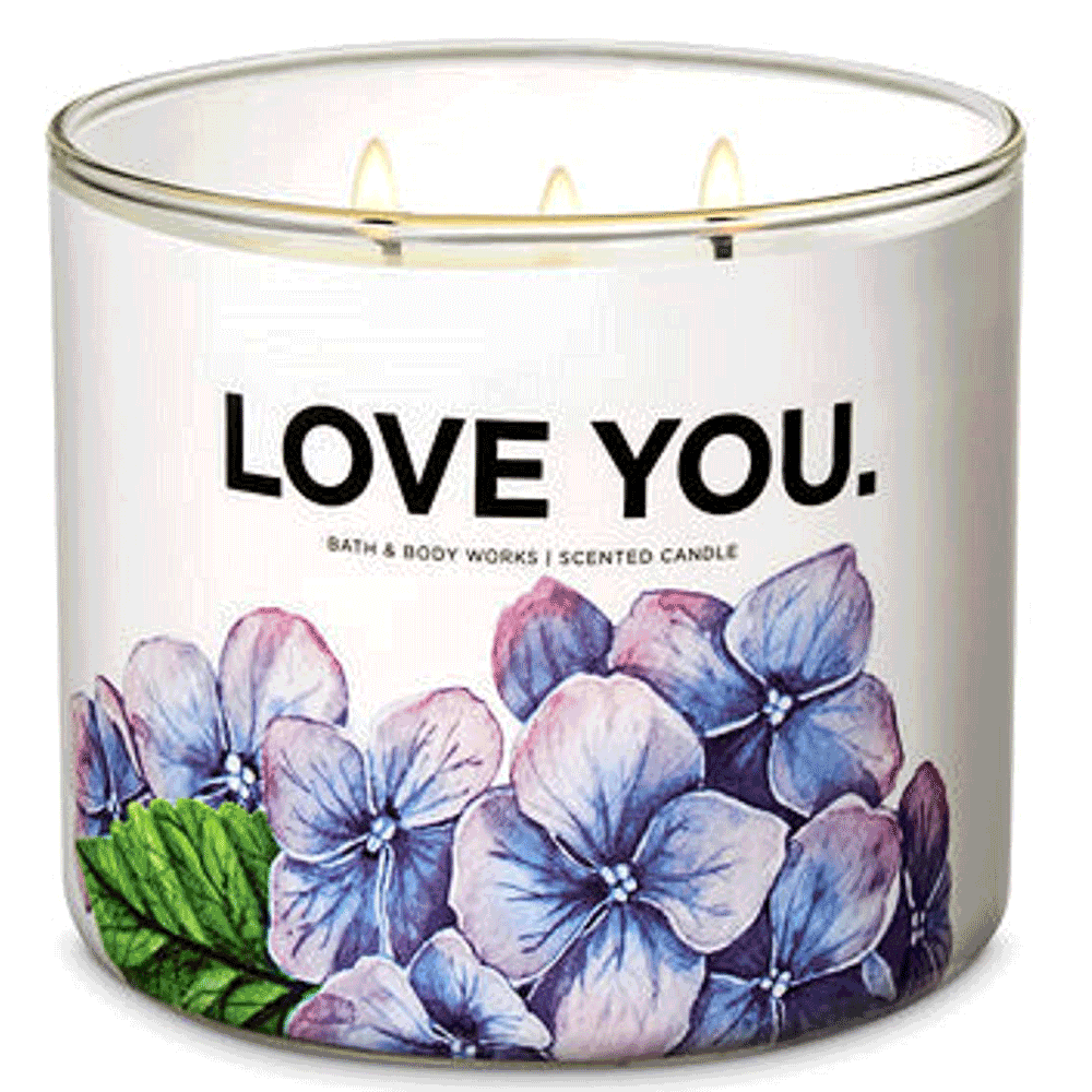 bath and body works i love you candle