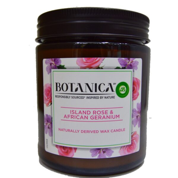 Air Wick Candle 205g Botanica Island Rose and African Geranium