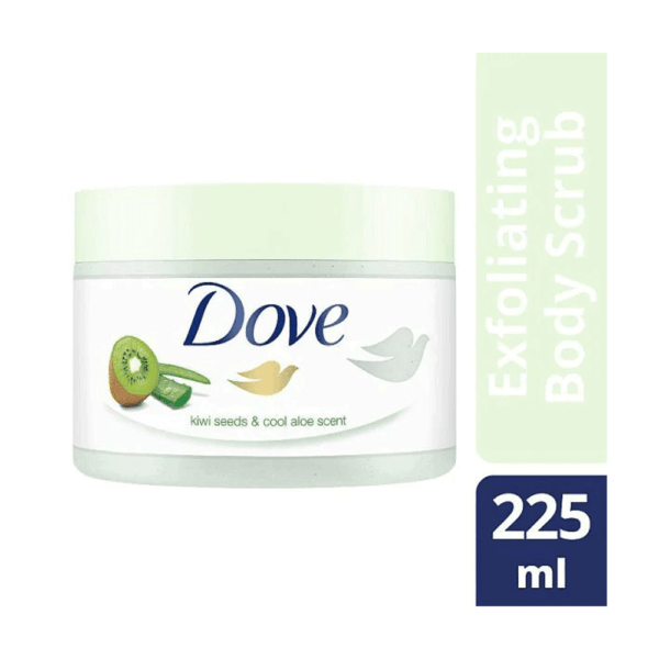 Dove Body Scrub 225ml Kiwi Seed and Cool Aloe Scent