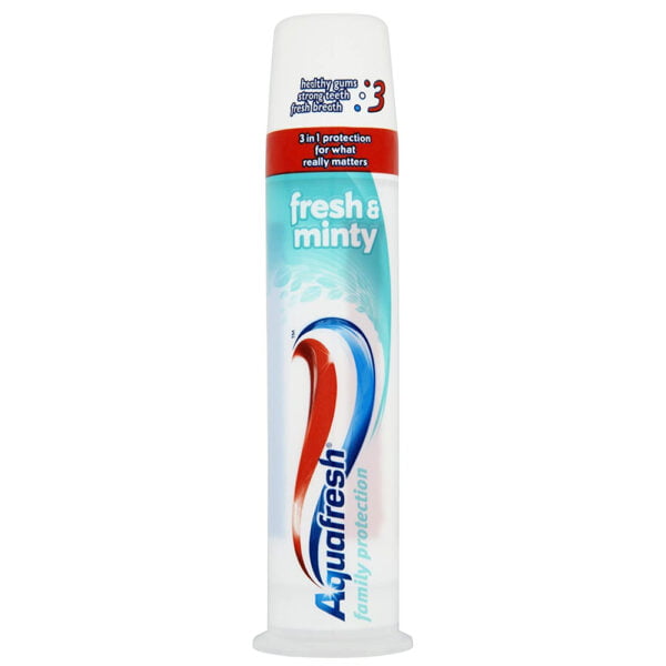 Aquafresh Toothpaste 100ml Family Protection Fresh and Minty Pump