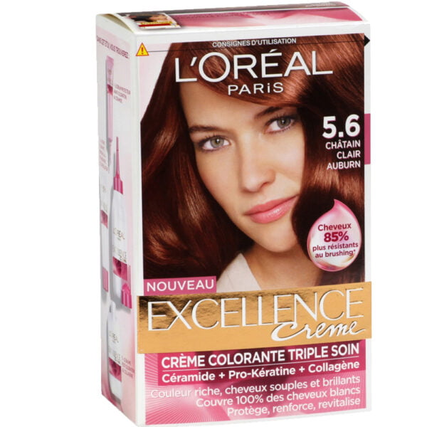 Loreal Hair Color Excellence Cream 5.6 Chatain Clair Auburn
