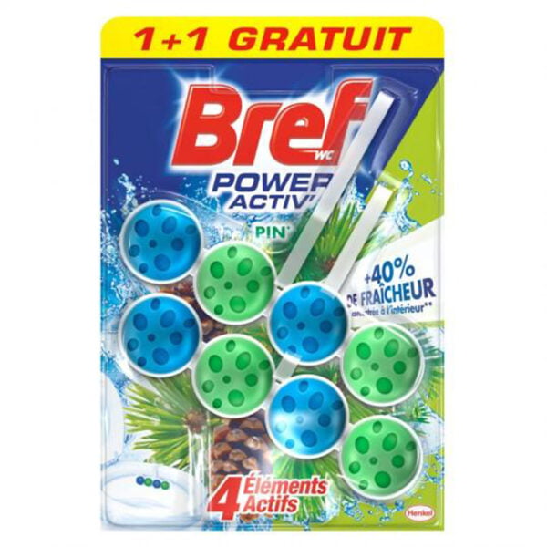 Bref Blue Active Pin Toilet Block 2x50g