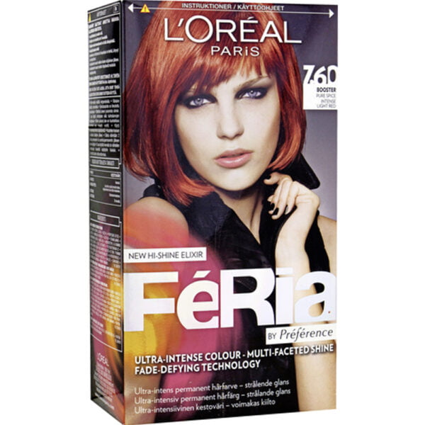 Loreal Hair Color Feria Preference 7.60 Light Red