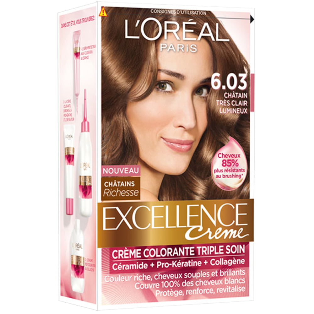 Loreal Hair Color Excellence Cream 6 Loreal Hair Color Excellence Cream 6.03 Very Light Bright Brown