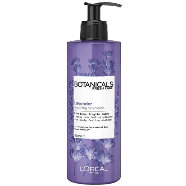 Loreal Shampoo 400ml Botanicals Lavender Sensitive Hair Scalp Therapy Vegan