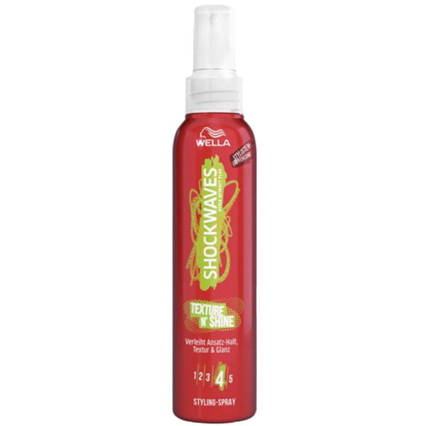 Wella Hair Spray Shockwaves 150ml Styling Texture and Shine 4 Hold