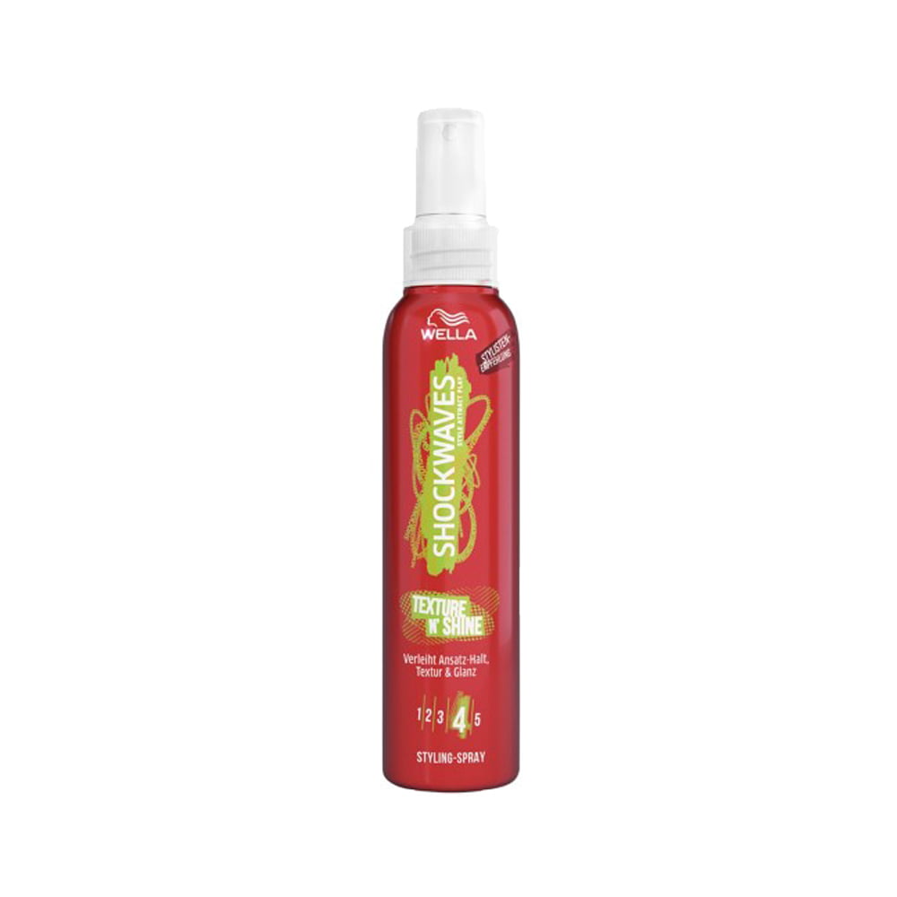 Wella Hair Spray Shockwaves 150ml Styling Texture and Shine 4 Hold 3 Wella Hair Spray Shockwaves 150ml Styling Texture and Shine 4 Hold