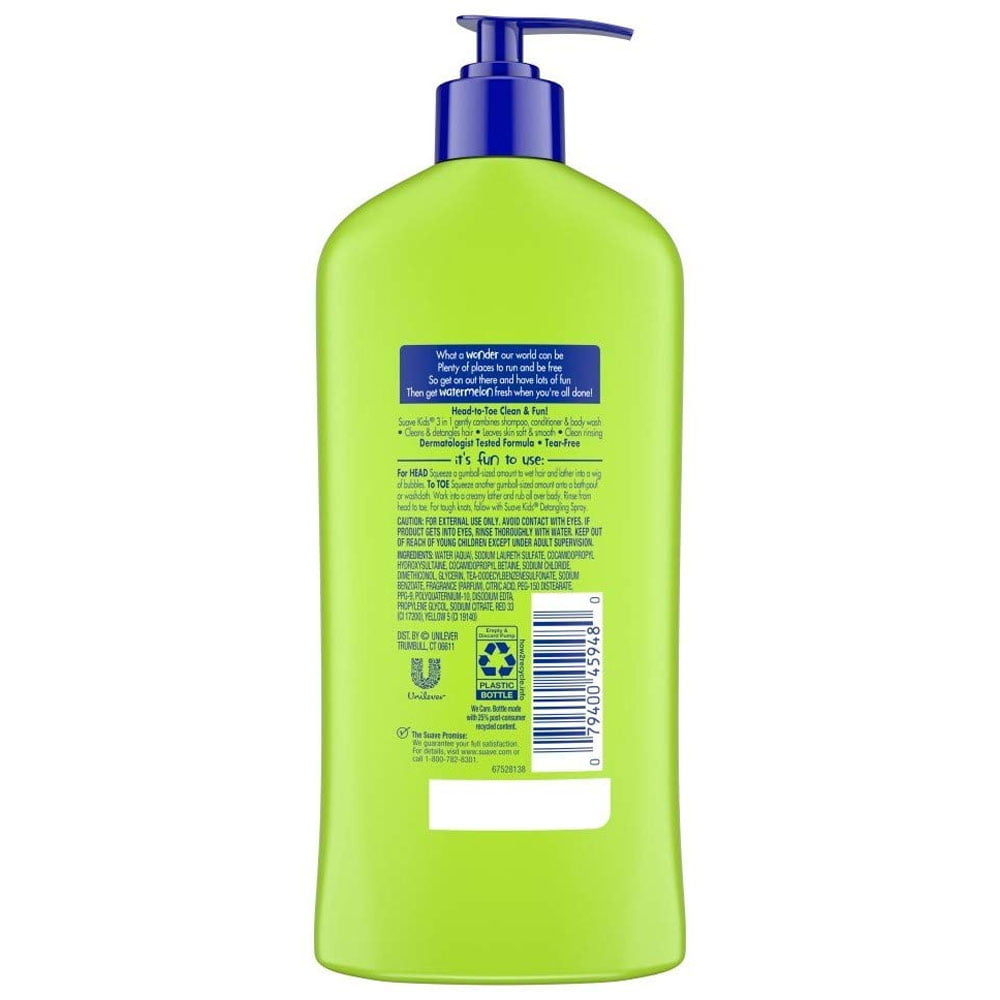 Suave Shampoo 532ml Kids Watermelon Wonder 3 in 1 2 Suave Shampoo 532ml Kids Watermelon Wonder 3 in 1