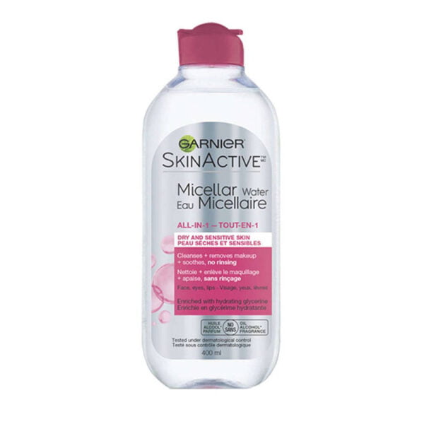 Garnier Cleansing Water 400ml Skin Active Micellar for Dry and Sensitive Skin