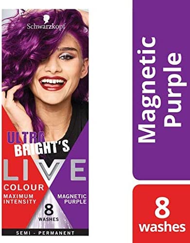 Schwarzkopf Hair Color Live Hair Color Ultra Brights Magnetic purple Semi Permanent