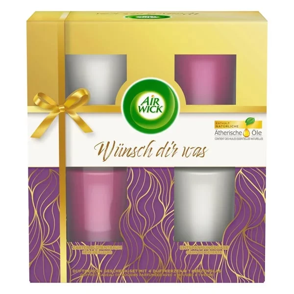 Air Wick Candle Gift Set 4x51g Delicate Blossom Dream and Relaxation Oasis