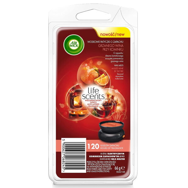 Air Wick Air Freshener 66g Life Scents Hot Wax Mulled Wine By The Fire