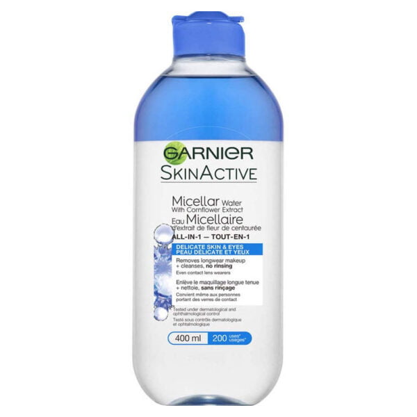 Garnier Cleansing Water 400ml Skin Active Micellar for Delicate Skin and Eyes