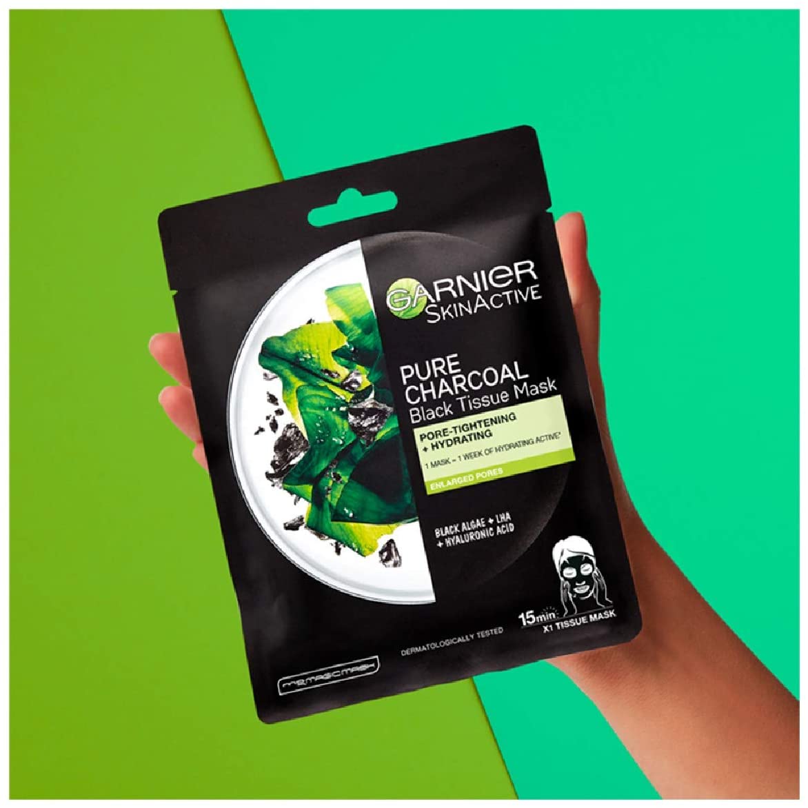 Garnier Tissue Mask 28g Skin Active Charcoal and Black Tea 5 Garnier Tissue Mask 28g Skin Active Charcoal and Black Tea