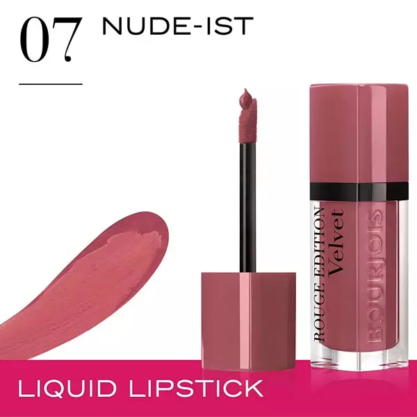 Bourjois Liquid Lipstick 7.7ml Rouge Edition Velvet 07 Nude Ist Bourjois Liquid Lipstick 7.7ml Rouge Edition Velvet 07 Nude Ist