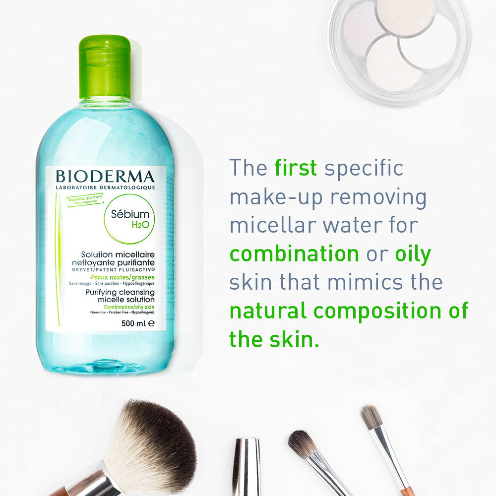 Bioderma Micellar Makeup Remover 500ml Sebium H2O Purifying 3 Bioderma Micellar Makeup Remover 500ml Sebium H2O Purifying
