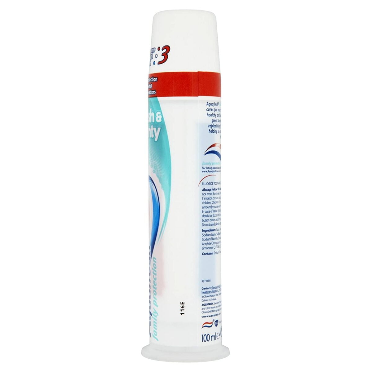 Aquafresh Toothpaste 100ml Family Protection Fresh and Minty Pump