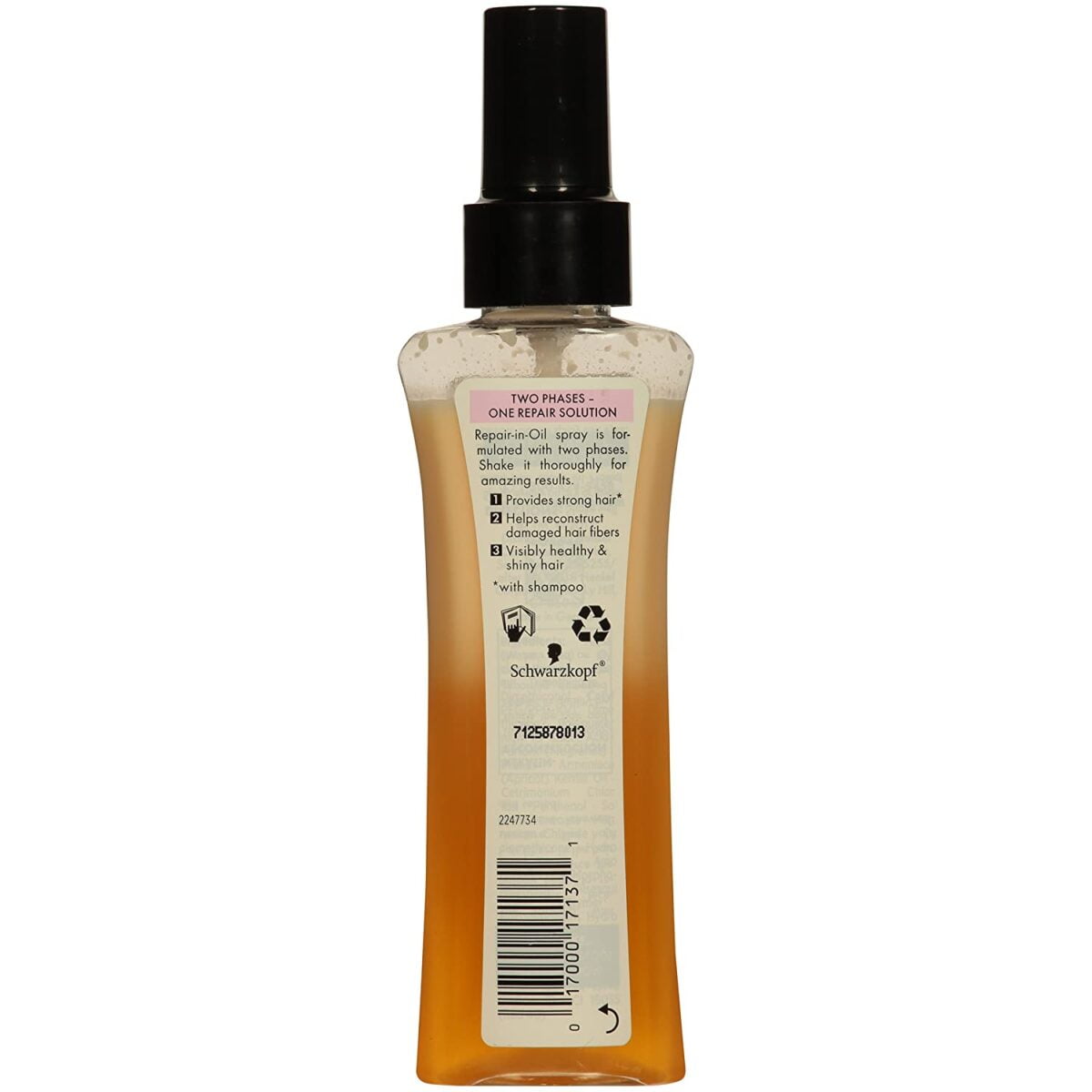 Schwarzkopf Hair Spray 100ml Gliss Kue Repair Oil in Treatment Fiber Therapy