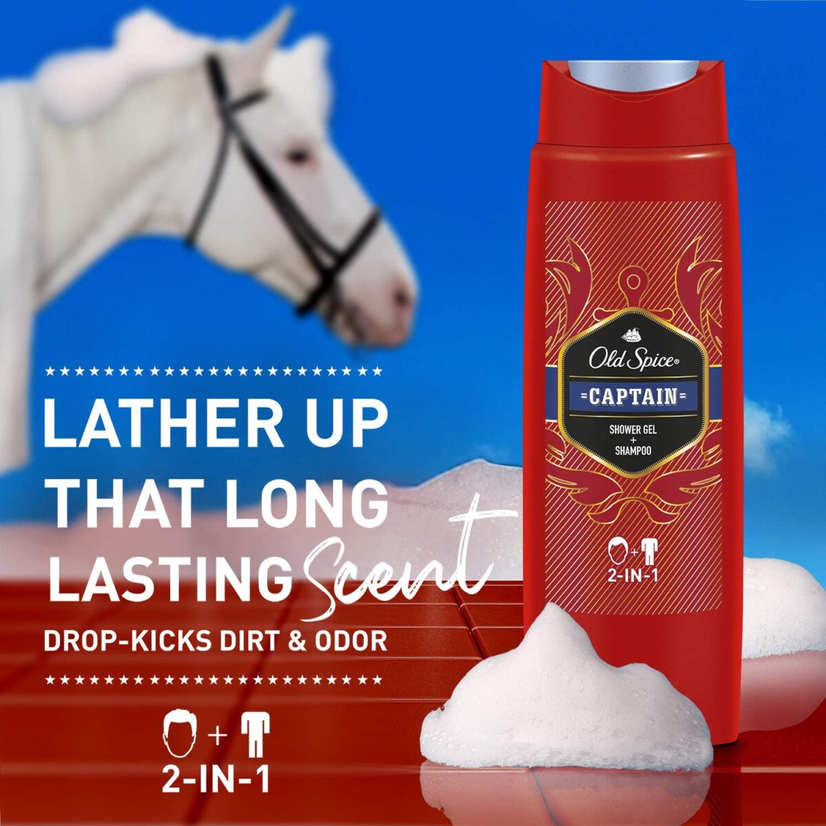 Old Spice Shower Gel and Shampoo 250ml Captain