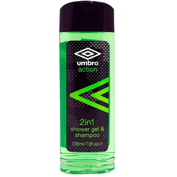 Umbro Shower Gel and Shampoo 236ml Action Green