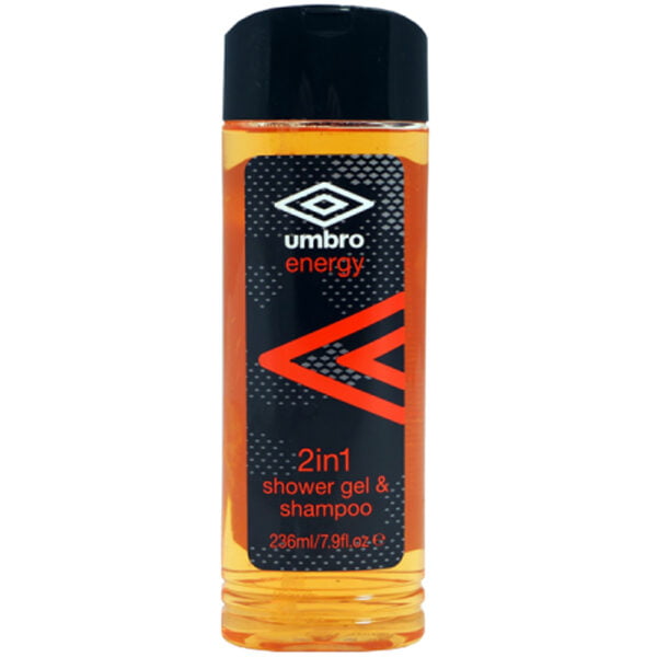 Umbro Shower Gel and Shampoo 236ml Energy Orange