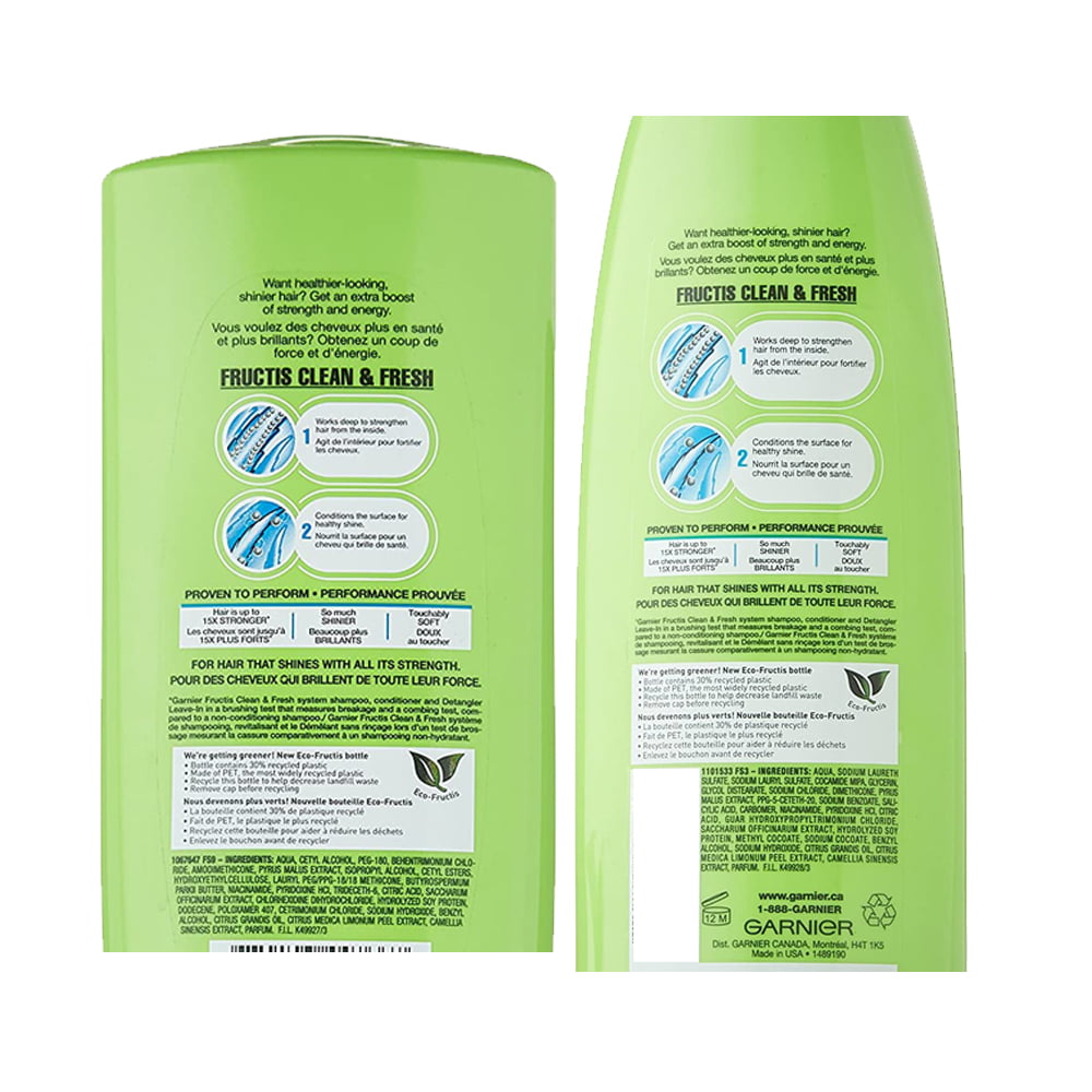 Garnier Shampoo and Conditioner 384ml Fructis Clean and Fresh 2 Garnier Shampoo and Conditioner 384ml Fructis Clean and Fresh