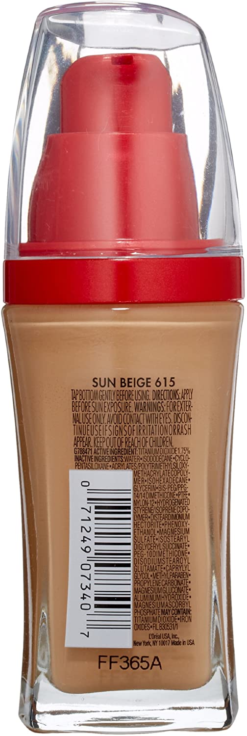 Loreal Foundation Infallible Advanced Never Fail Makeup 615 Sun Beige 30ml 3 Loreal Foundation Infallible Advanced Never Fail Makeup 615 Sun Beige 30ml