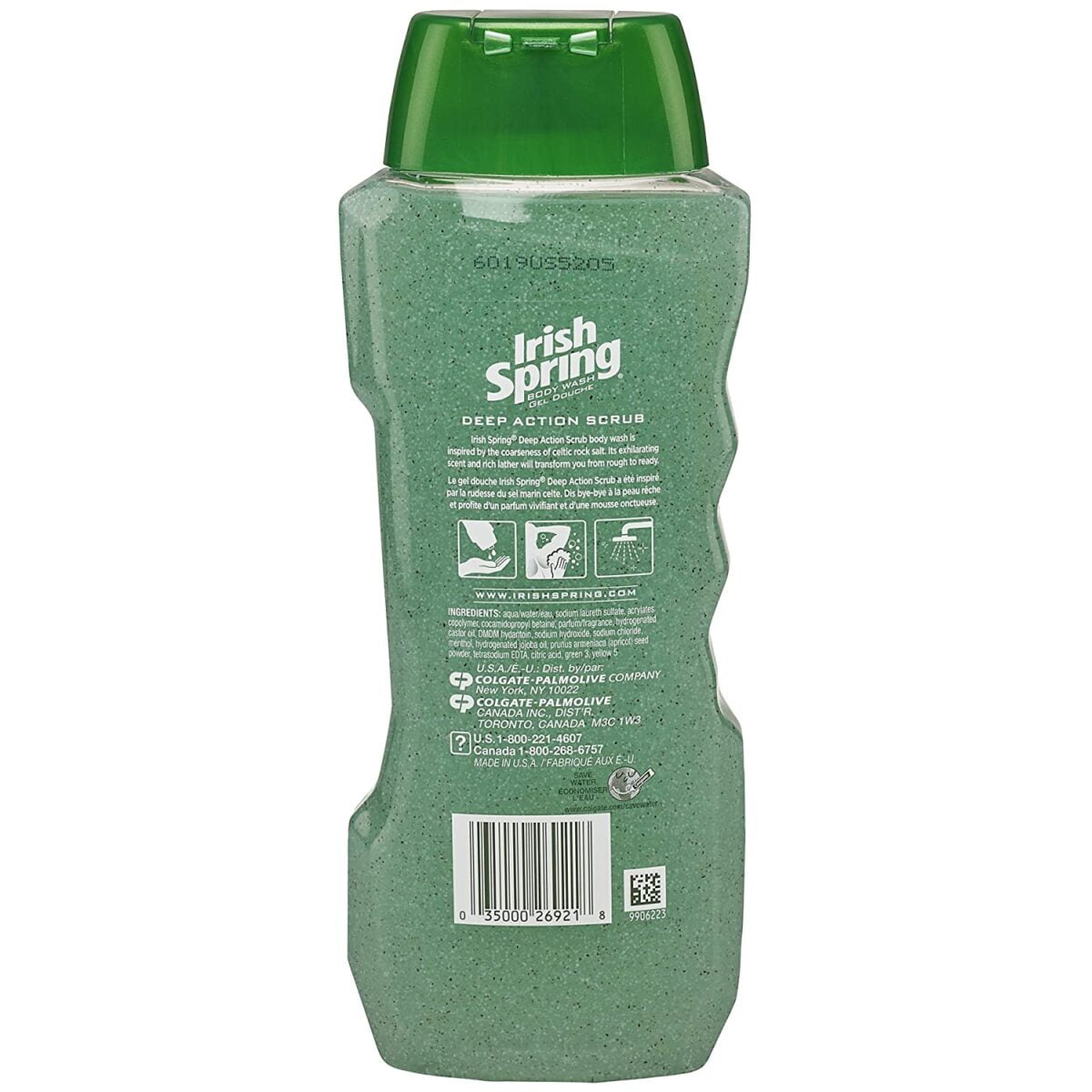 Irish Spring Body Wash 24h Fresh Deep Action Scrub 532ml