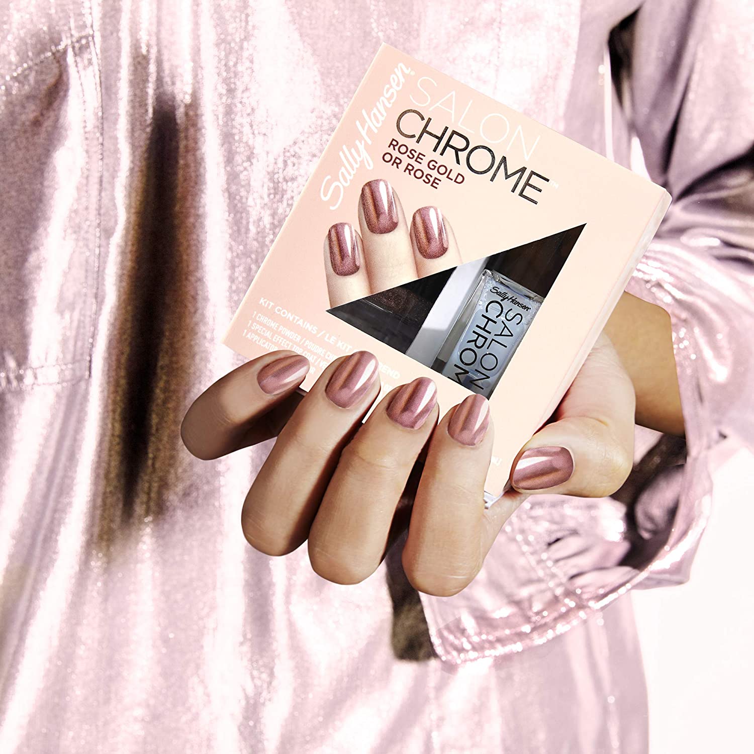 Sally Hansen Salon Chrome Powder Rose Gold | Head2Toes Beauty Store UAE