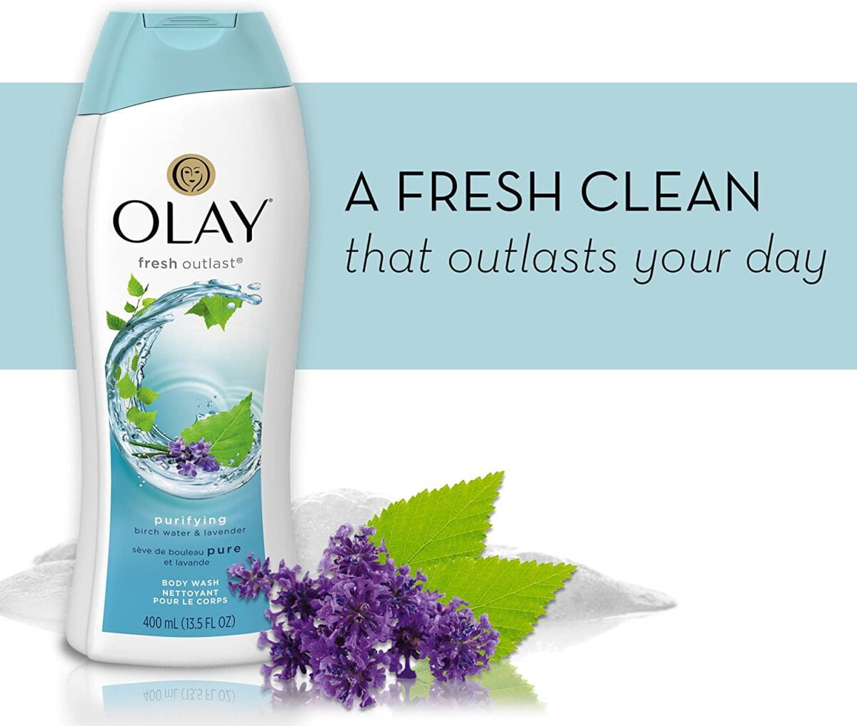 Olay Body Wash 400ml Fresh Outlast Purifying Birch Water and Lavender