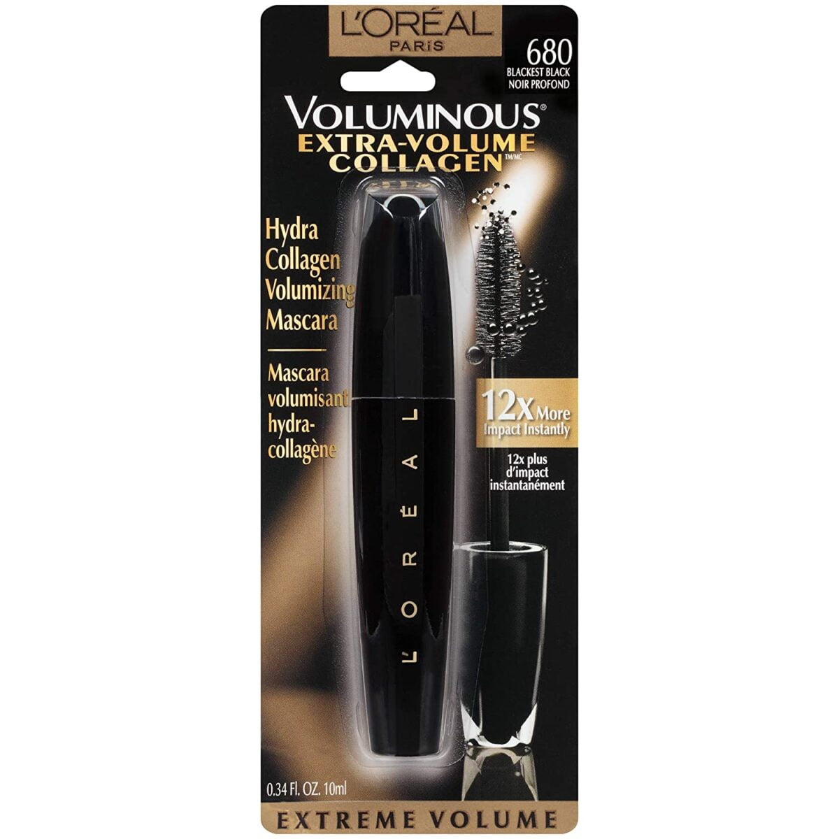 Loreal Mascara Extra Volume Collagen Plumping 680 Blackest Black