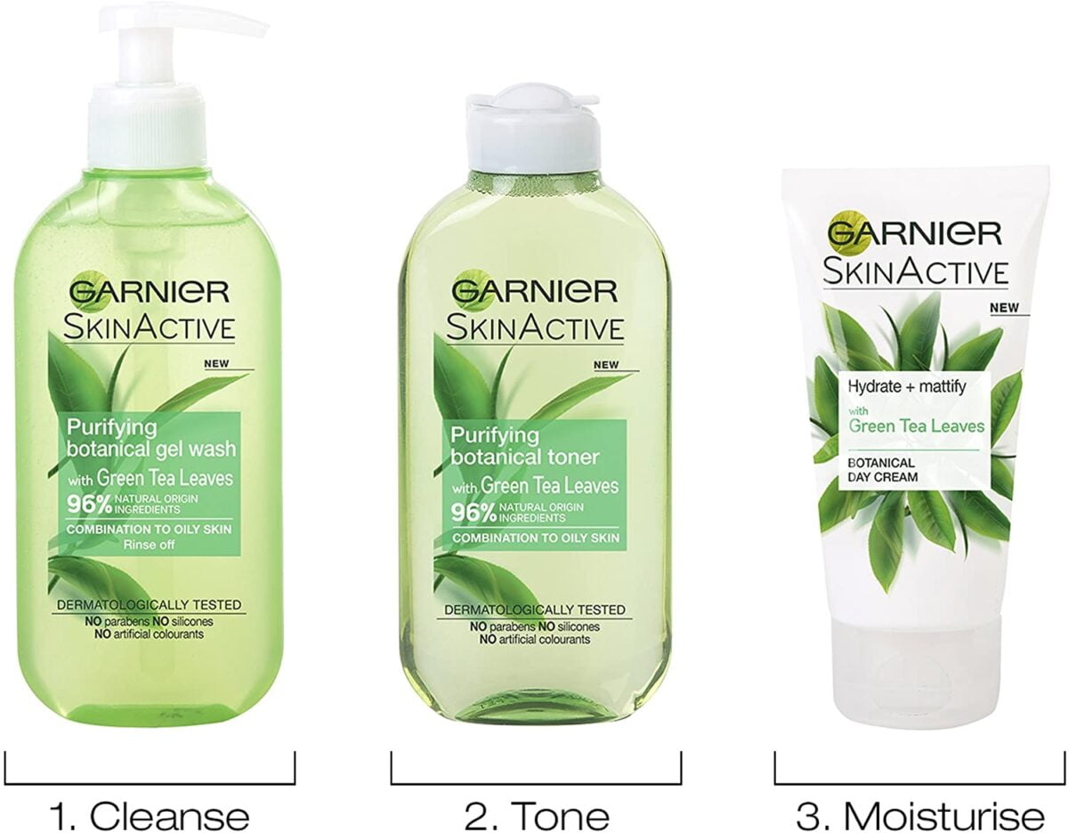 Garnier Toner 200ml Natural Green Tea Combination Skin