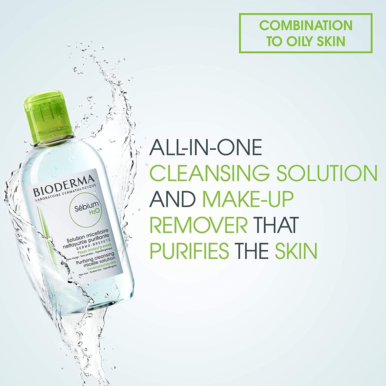 Bioderma Micellar Makeup Remover 500ml Sebium H2O Purifying 5 Bioderma Micellar Makeup Remover 500ml Sebium H2O Purifying