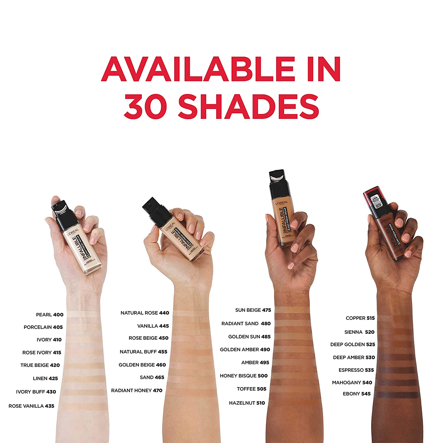 Loreal Foundation Infallible Fresh Wear 440 Natural Rose 30ml 3 Loreal Foundation Infallible Fresh Wear 440 Natural Rose 30ml