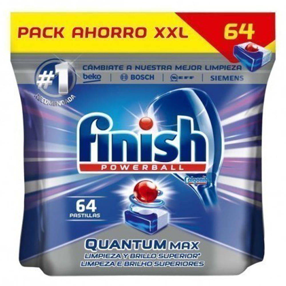 Finish Dishwasher 64 Tabs Powerball Quantum Max Head2Toes Beauty