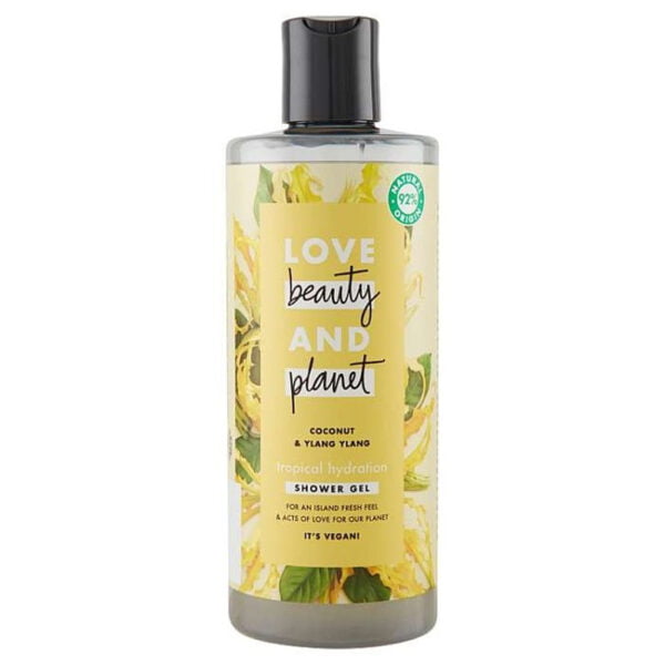 Love Beauty and Planet Shower Gel 500ml Tropocal Hydration Vegan Cocnut and Ylang