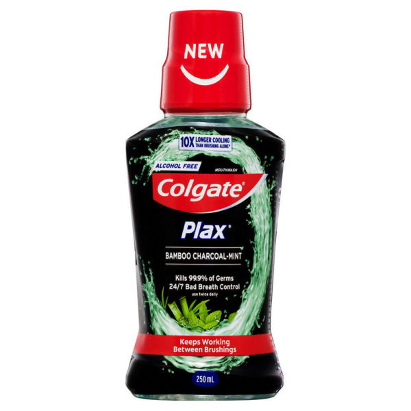 Colgate Mouth Wash 250ml Plax Bamboo Charcoal-Mint