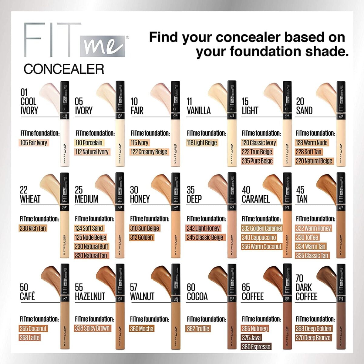 Maybelline Concealer 6.8ml Fit Me 40 Caramel