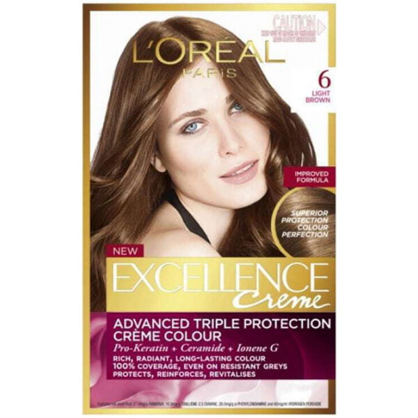 Loreal Excellence Cream Hair Color 6 Light Brown