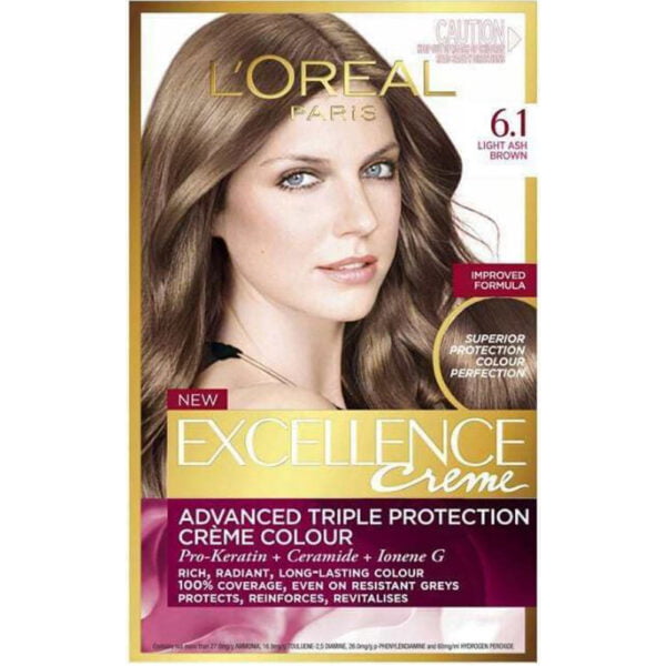 Loreal Excellence Cream Hair Color 6.1 Light Ash Brown