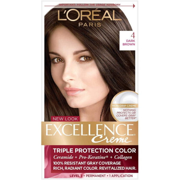 Loreal Hair Color Excellence Cream 4 Dark Brown