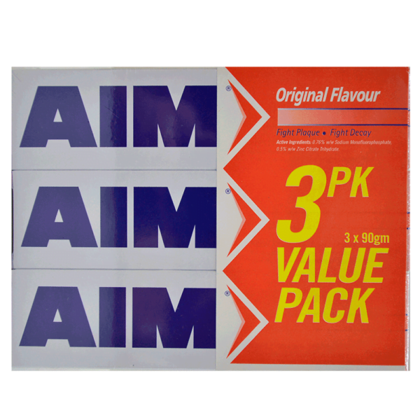 Aim Toothpaste 90g Original Flavour PK3
